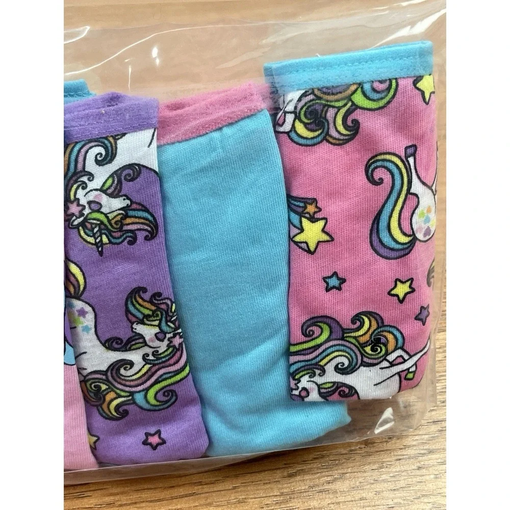 The Children's Place Girls Underwear, 7 Pairs of Briefs, Unicorns Size Small 5-6